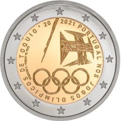 Portugal 2021 2 € euros conmemorativos JJOO Tokio 2020