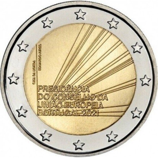 Portugal 2021 2 € euros conmemorativos Presidencia de la UE Portugal 2021 2 € euros conmemorativos Presidencia de la UE