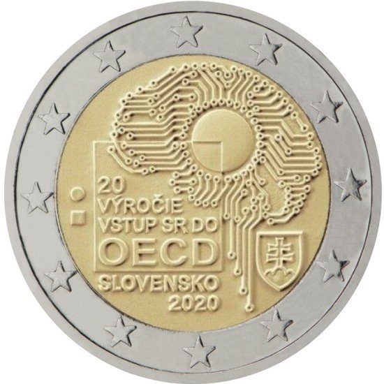 Eslovaquia 2020 2 € euros conmemorativos Adhesión OCDE