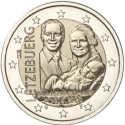 Luxemburgo 2020 2 € euros conmemorativos Nacimiento Charles Tipo relieve Luxemburgo 2020 2 € euros conmemorativos Nacimiento Charles Tipo relieve