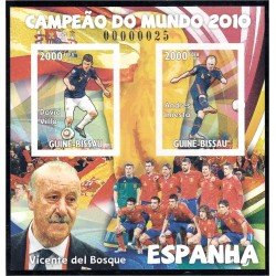 Guinea Bissau Guiné-Bissau España Campeona del mundo 2010 Fúbol Sin dentar Villa Iniesta