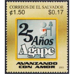 El Salvador 1534 2003 25 Años de AGAPE MNH El Salvador 1534 2003 25 Años de AGAPE MNH