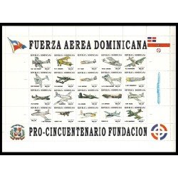 Rep. Dominicana 1205/24 1996 Fuerza Aérea Dominicana Aviones MNH