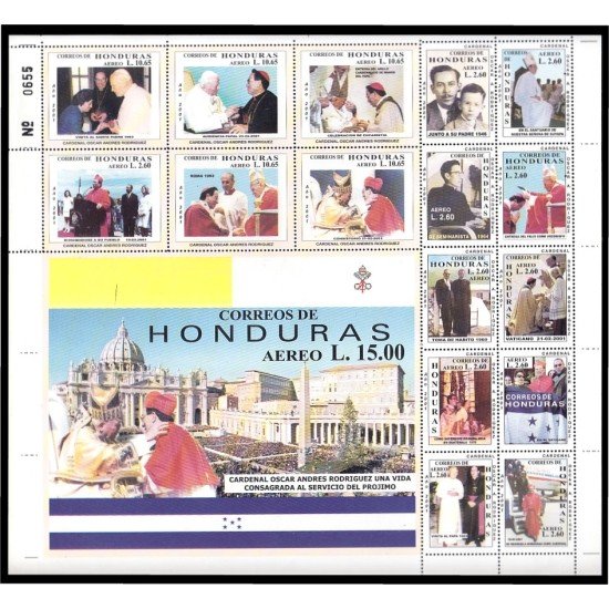 Honduras A- 1058/73 2001 Cardenal Oscar Andrés Rodríguez MNH
