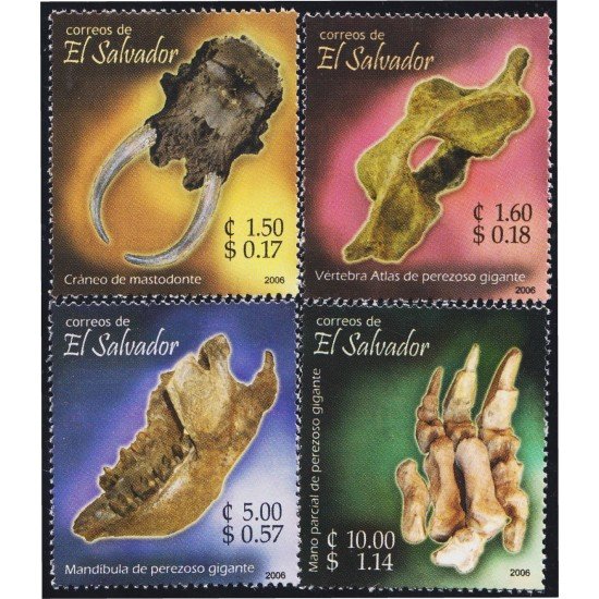 El Salvador 1661/64 2006 Fósiles MNH El Salvador 1661/64 2006 Fósiles MNH