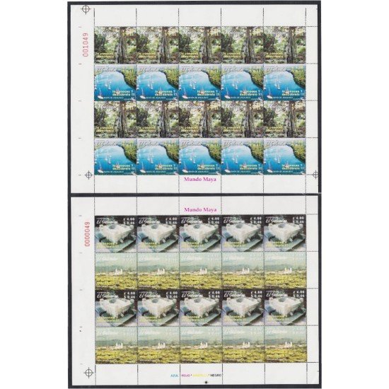 El Salvador 1521a/24a 2002 Minihojita Turismo MNH