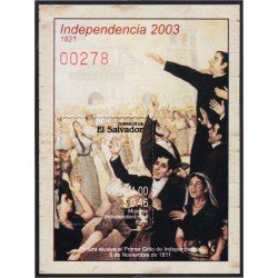El Salvador HB 51 2003 Día de la Independencia MNH El Salvador HB 51 2003 Día de la Independencia MNH