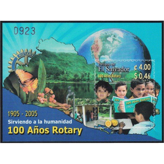 El Salvador HB 56 2005 100° de Rotary Club Internacional MNH El Salvador HB 56 2005 100° de Rotary Club Internacional MNH