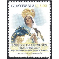 Guatemala 598 2008 VIII Siglos de la Orden Franciscana Virgen Inmaculada Concepción MNH Guatemala 598 2008 VIII Siglos de la Orden Franciscana Virgen Inmaculada Concepción MNH