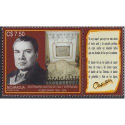 Nicaragua 2619 2005 100° de Los Cantos de Vida y Esperanza de Rubén Dario MNH