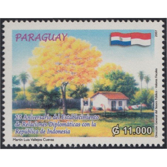 Paraguay 2983 2007 25 Años de Relaciones diplomáticas con la República de Indonesia MNH Paraguay 2983 2007 25 Años de Relaciones diplomáticas con la República de Indonesia MNH