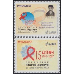 Paraguay 2999/00 2007 15 Años de la Fundación Marco Aguayo de lucha contra el Sida MNH Paraguay 2999/00 2007 15 Años de la Fundación Marco Aguayo de lucha contra el Sida MNH