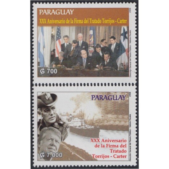 Paraguay 3012/13 2008 XXX Años de la Firma del Tratado de Torrijos-Carter MNH