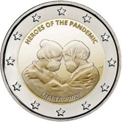 Malta 2021 2 € euros conmemorativos Héroes de la Pandemia Tirada 60000 Malta 2021 2 € euros conmemorativos Héroes de la Pandemia Tirada 60000