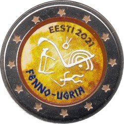 Estonia 2021 2 € euros conmemorativos Color  Fenno-Ugria