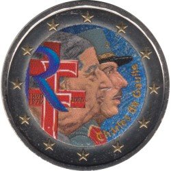 Francia 2020 2 € euros conmemorativos Color Charles De Gaulle Francia 2020 2 € euros conmemorativos Color Charles De Gaulle