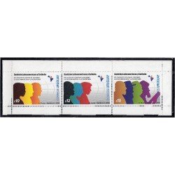Uruguay 2373/75 2008 Coalición Latinoamericana y del caribe contra el racismo carnet MNH
