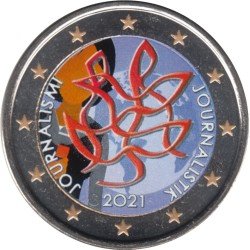 Finlandia 2021 2 € euros conmemorativos Color Periodismo y Democracia