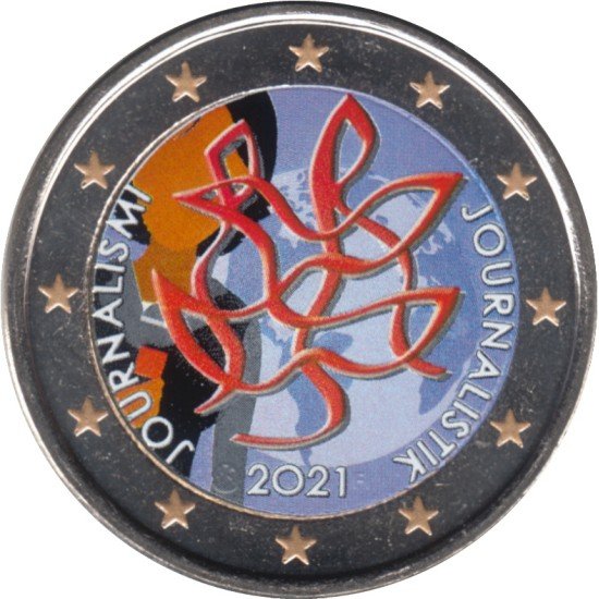 Finlandia 2021 2 € euros conmemorativos Color Periodismo y Democracia Finlandia 2021 2 € euros conmemorativos Color Periodismo y Democracia