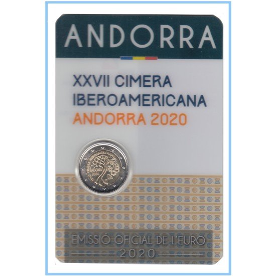 Andorra 2020 Cartera Oficial Coin Card Moneda 2 € conm Cumbre Iberoamericana Andorra 2020 Cartera Oficial Coin Card Moneda 2 € conm Cumbre Iberoamericana