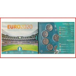 Eslovaquia 2021 Cartera Of Monedas € euro Set Campeonato de Europa de Fútbol Eslovaquia 2021 Cartera Of Monedas € euro Set Campeonato de Europa de Fútbol