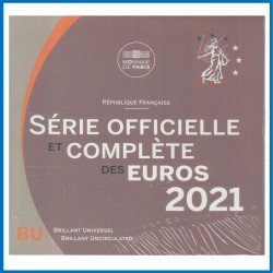 Francia France 2021 Cartera Oficial Monedas € euros Set Francia France 2021 Cartera Oficial Monedas € euros Set