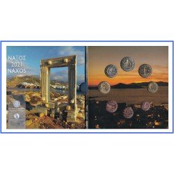 Grecia 2021 Cartera Oficial Monedas € euros Set Naxos Grecia 2021 Cartera Oficial Monedas € euros Set Naxos