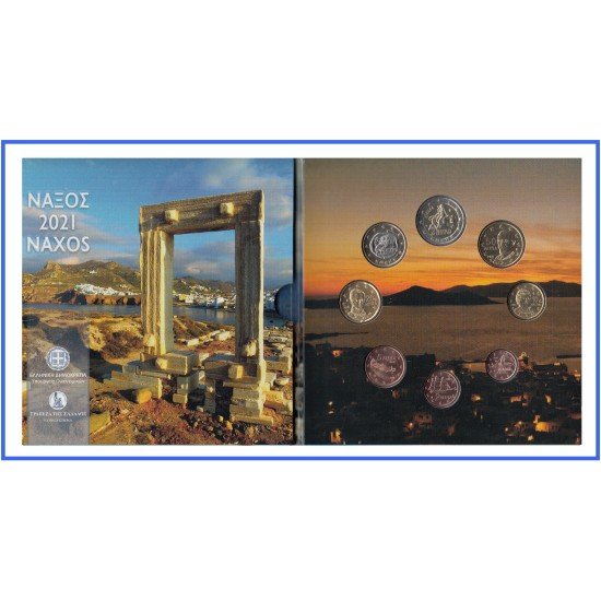 Grecia 2021 Cartera Oficial Monedas € euros Set Naxos
