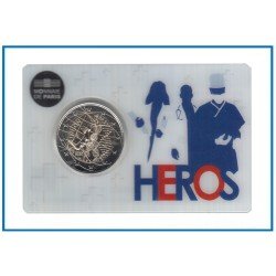 Francia France 2020 Cartera Oficial Coin Card 2€ euros conm. 3a Medicina Francia France 2020 Cartera Oficial Coin Card 2€ euros conm. 3a Medicina
