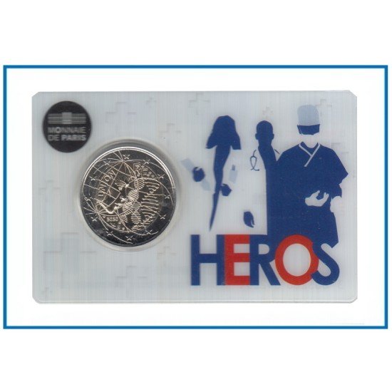 Francia France 2020 Cartera Oficial Coin Card 2€ euros conm. 3a Medicina 