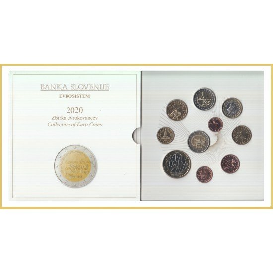 Eslovenia 2020 Cartera Oficial Monedas € euros + 2 € conm. + 3 €
