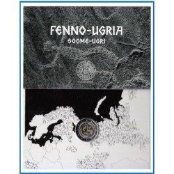 Estonia 2021 Cartera Oficial Coin Card Moneda 2 € conm Fenno-Ugria