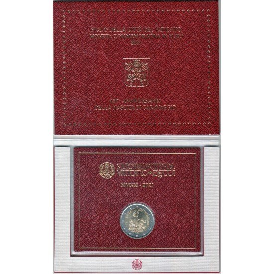 Vaticano 2021 Cartera Oficial Moneda 2 € euros Caravaggio