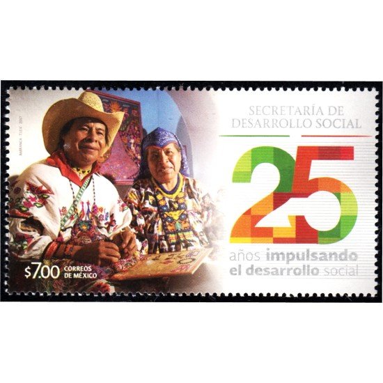 México 3078 2017 25 Años Secretaría de Desarrollo Social MNH México 3078 2017 25 Años Secretaría de Desarrollo Social MNH