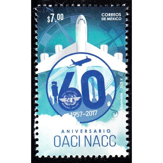México 3074 2017 60 Aniversario OACI NACC MNH