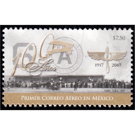 México 3064 2017 100 Años del primer correo aéreo en Mexico MNH México 3064 2017 100 Años del primer correo aéreo en Mexico MNH