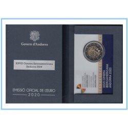 Andorra 2020 Cartera Of Coin Card Estuche Moneda 2 € conm Cumbre Iberoamericana Proof.