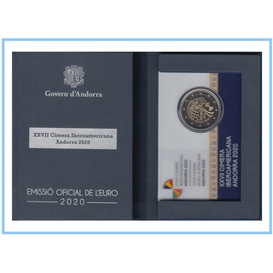 Andorra 2020 Cartera Of Coin Card Estuche Moneda 2 € conm Cumbre Iberoamericana Proof. Andorra 2020 Cartera Of Coin Card Estuche Moneda 2 € conm Cumbre Iberoamericana Proof.
