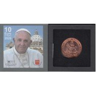 Vaticano 2020 Cartera Oficial Estuche Cartón Moneda 10€ Arte y Fe La Piedad 