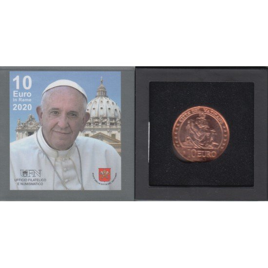 Vaticano 2020 Cartera Oficial Estuche Cartón Moneda 10€ Arte y Fe La Piedad 