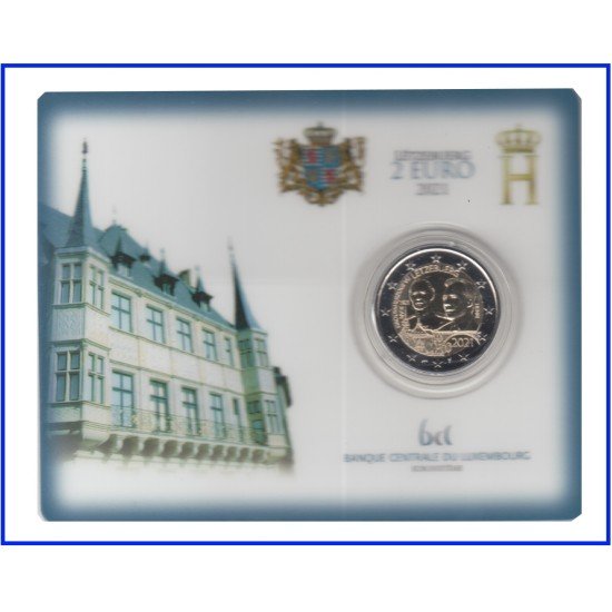 Luxemburgo 2021 Cartera Oficial Coin Card 2 € conmemorativos Duque Jean Luxemburgo 2021 Cartera Oficial Coin Card 2 € conmemorativos Duque Jean
