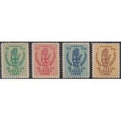 España Spain 851/54 1938 Alzamiento Nacional Mano MNH España Spain 851/54 1938 Alzamiento Nacional Mano MNH