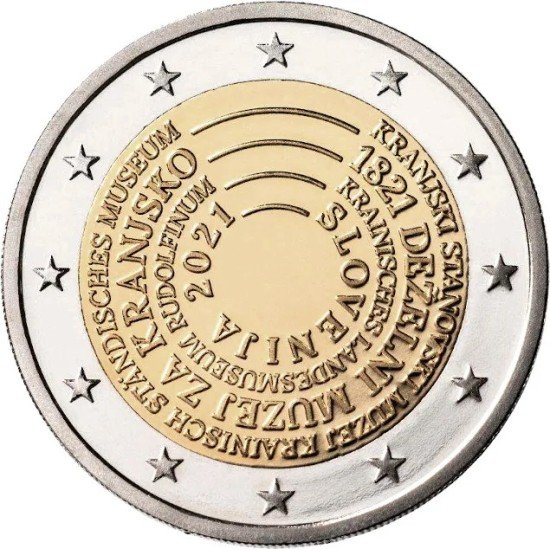 Eslovenia 2021 2 € euros conmemorativos Museos