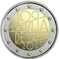 Letonia 2021 2 € euros conmemorativos Iure Letonia 2021 2 € euros conmemorativos Iure