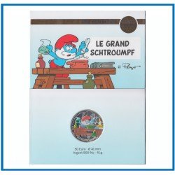 Francia France 2020 Cartera Oficial Coin Card 50 € euros Color Ag Papa Pitufo Francia France 2020 Cartera Oficial Coin Card 50 € euros Color Ag Papa Pitufo