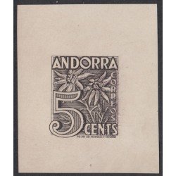 Andorra Española 58 1948 Prueba de Punzón no adoptada Andorra Española 58 1948 Prueba de Punzón no adoptada
