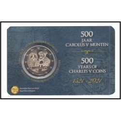 Bélgica 2021 Cartera Oficial Coin Card Moneda 2 € conm Carlos V Bélgica 2021 Cartera Oficial Coin Card Moneda 2 € conm Carlos V