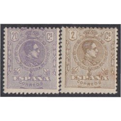 España Spain 289/90 1920 Alfonso XIII Medallón MNH