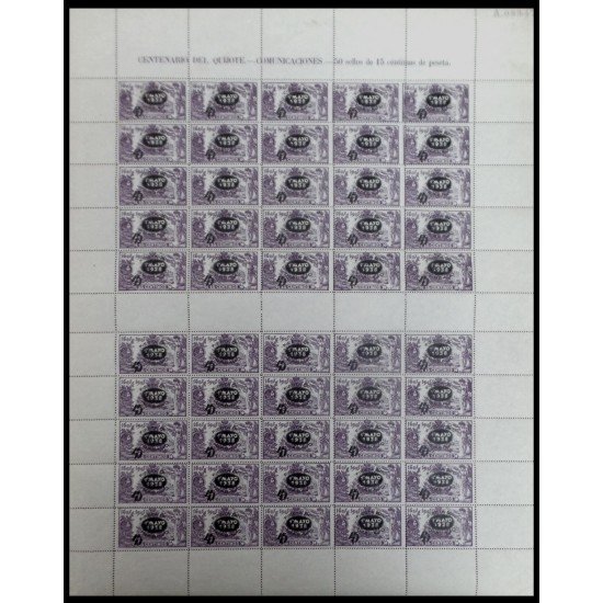 España Spain 761  1938 Fiesta del Trabajo MNH Hoja completa