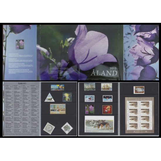 Aland 2015 Año completo MNH en carpeta Oficial